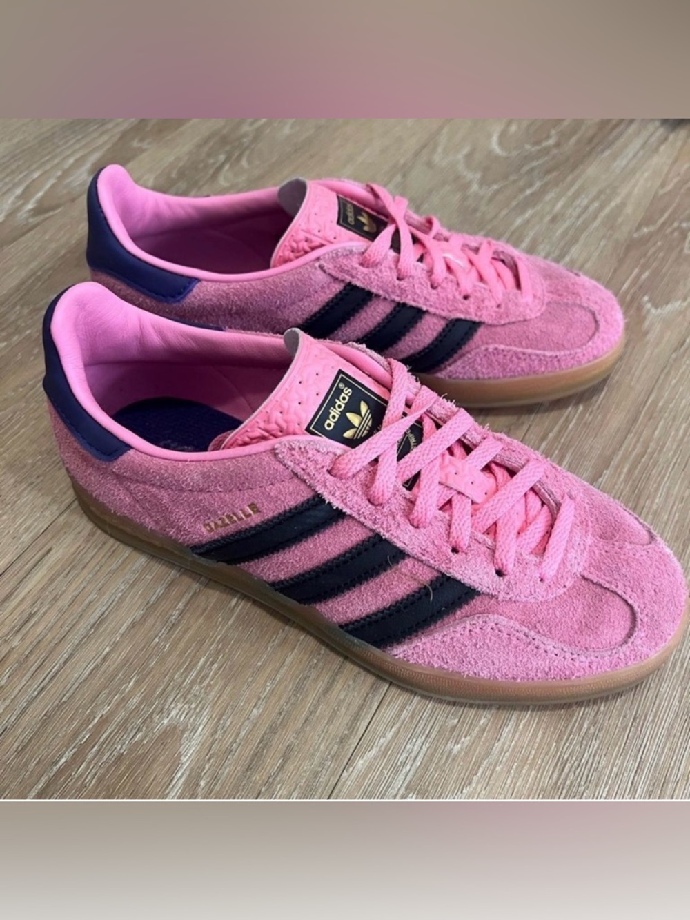 Adidas Gazelle Indoor W Pink Bliss Purple Suede Sneakers - Size 5 1/2